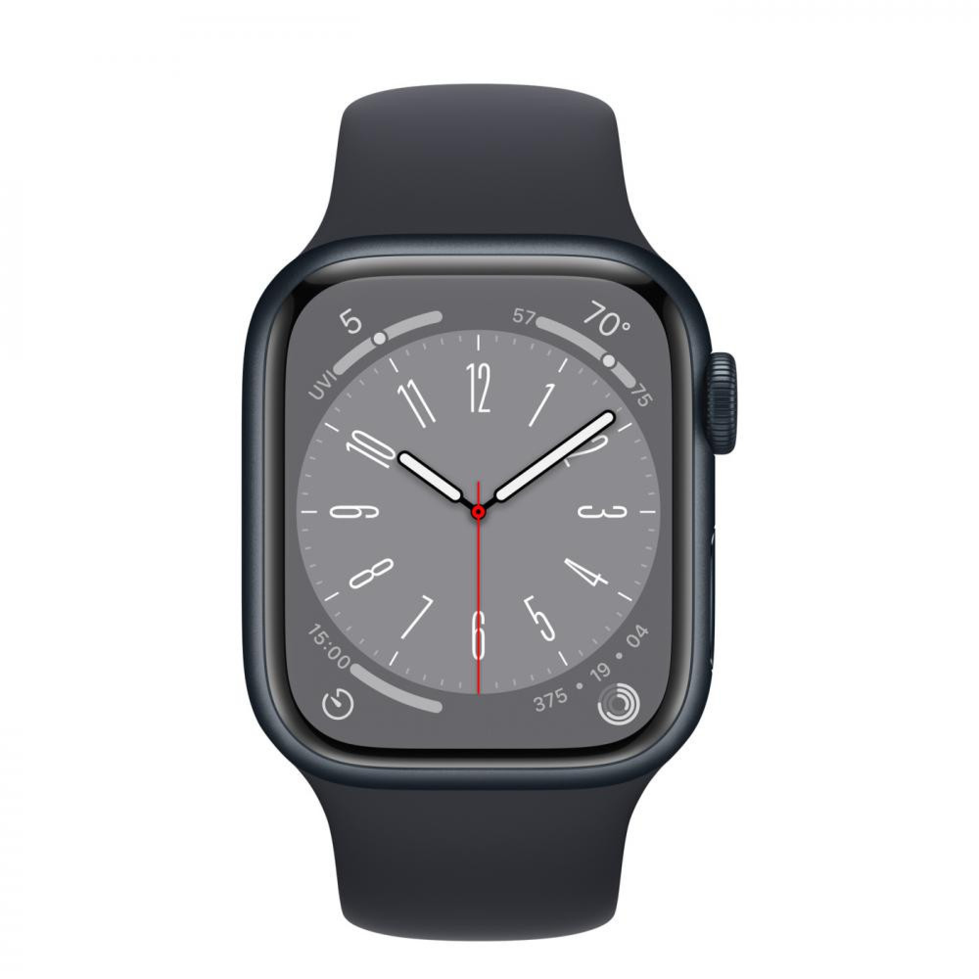Apple Watch 8 + LTE 45mm Midnight Aluminum Case with Midnight Sport Band (MNK43/MNVL3/MNVJ3)